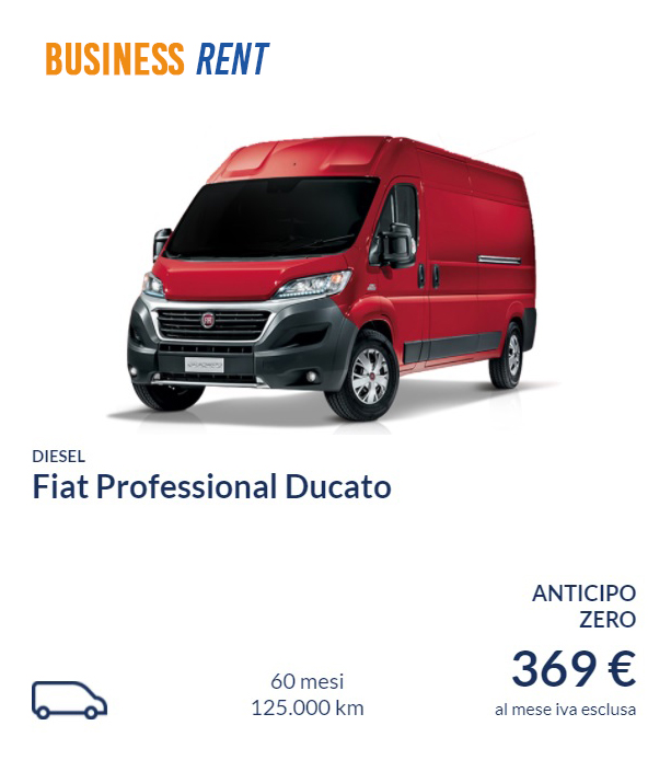 Offerte Noleggio aziendale Furgone Fiat Professional Ducato