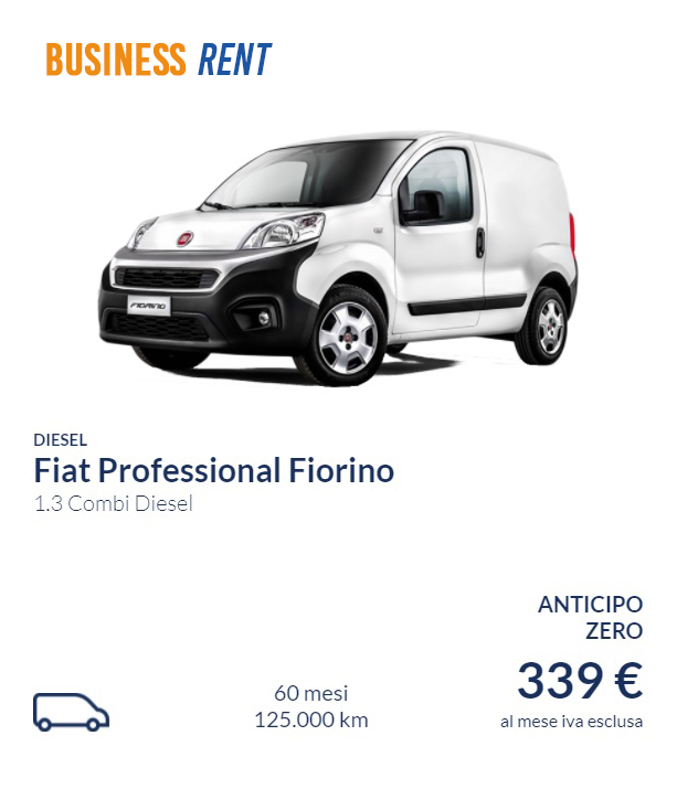 Offerte Noleggio aziendale Furgone Fiat professional fiorino